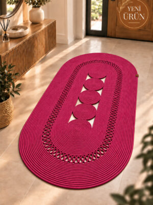 Nola Doğal Hasır Jüt Kilim Dekoratif Örgü Tasarım Oval Salon, Antre, Mutfak ve Koridor Halısı Bohem Ev Dekorasyonu Şık, Modern Doğal Görünümlü Ev Tekstili - Görsel 42
