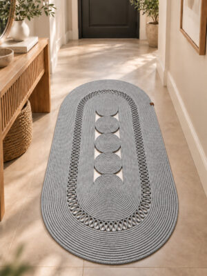 Nola Doğal Hasır Jüt Kilim Dekoratif Örgü Tasarım Oval Salon, Antre, Mutfak ve Koridor Halısı Bohem Ev Dekorasyonu Şık, Modern Doğal Görünümlü Ev Tekstili - Görsel 49