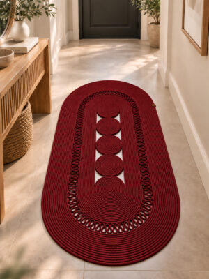 Nola Doğal Hasır Jüt Kilim Dekoratif Örgü Tasarım Oval Salon, Antre, Mutfak ve Koridor Halısı Bohem Ev Dekorasyonu Şık, Modern Doğal Görünümlü Ev Tekstili - Görsel 52