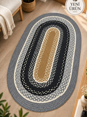 Mio Bal Peteği Pamuklu Örgü Kilim, Modern Bohem Dekoratif El İşçiliği Kilim, El Örgüsü ,Salon, Yatak Odası, Antre ve Koridor Halı Kilim Yolluk Hediyelik Ev Eşyası