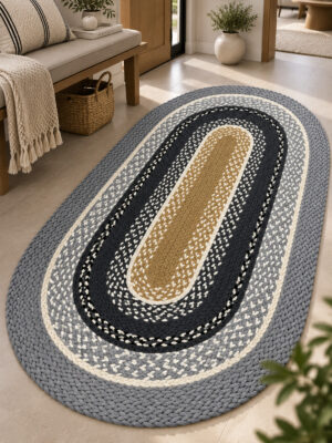 Mio Bal Peteği Pamuklu Örgü Kilim, Modern Bohem Dekoratif El İşçiliği Kilim, El Örgüsü ,Salon, Yatak Odası, Antre ve Koridor Halı Kilim Yolluk Hediyelik Ev Eşyası - Görsel 4