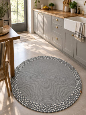 Mio Bal Peteği Pamuklu Örgü Kilim, Modern Bohem Dekoratif El İşçiliği Kilim, El Örgüsü ,Salon, Yatak Odası, Antre ve Koridor Halı Kilim Yolluk Hediyelik Ev Eşyası - Görsel 9