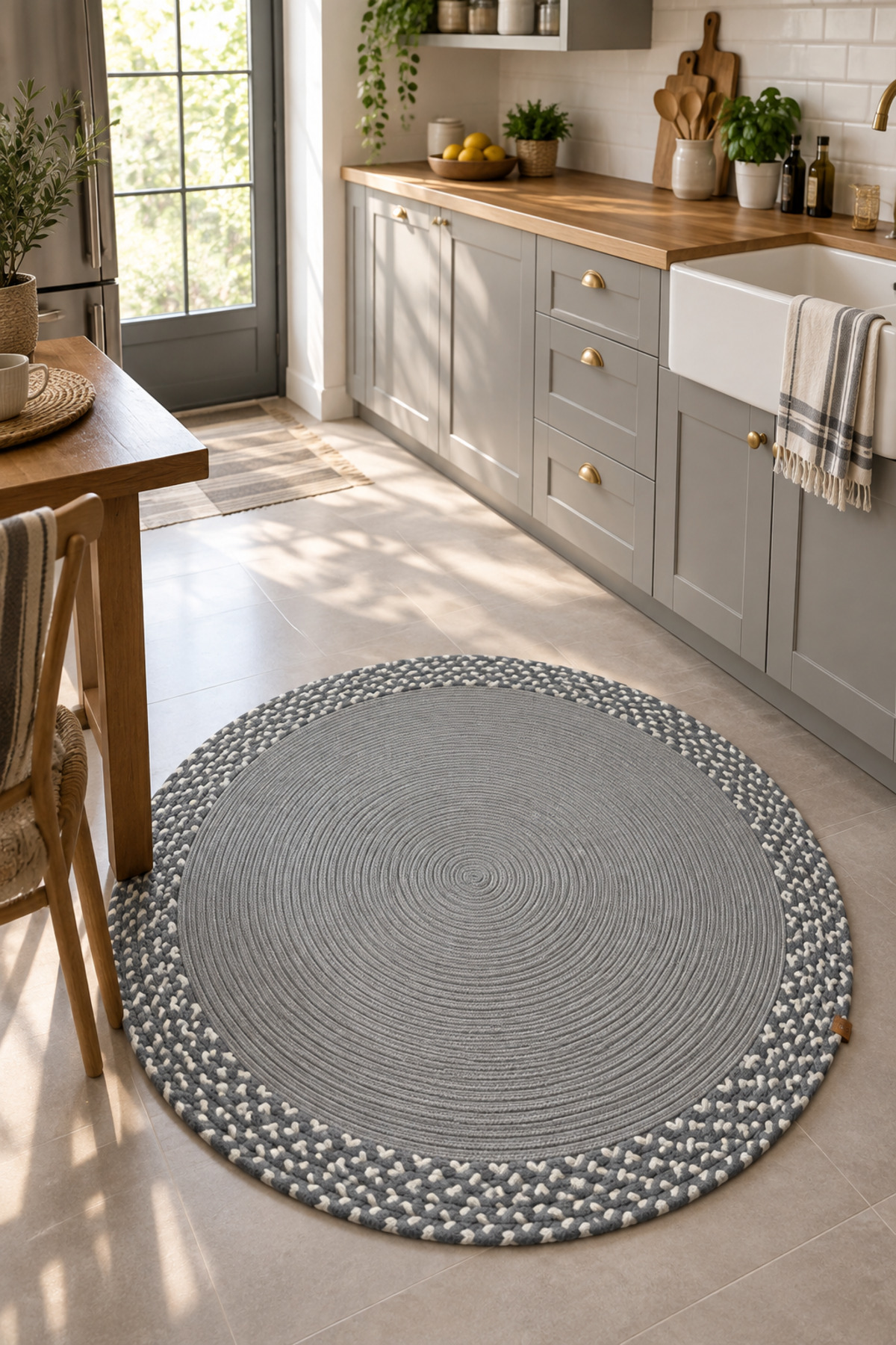 Mio Bal Peteği Pamuklu Örgü Kilim, Modern Bohem Dekoratif El İşçiliği Kilim, El Örgüsü ,Salon, Yatak Odası, Antre ve Koridor Halı Kilim Yolluk Hediyelik Ev Eşyası - Görsel 9