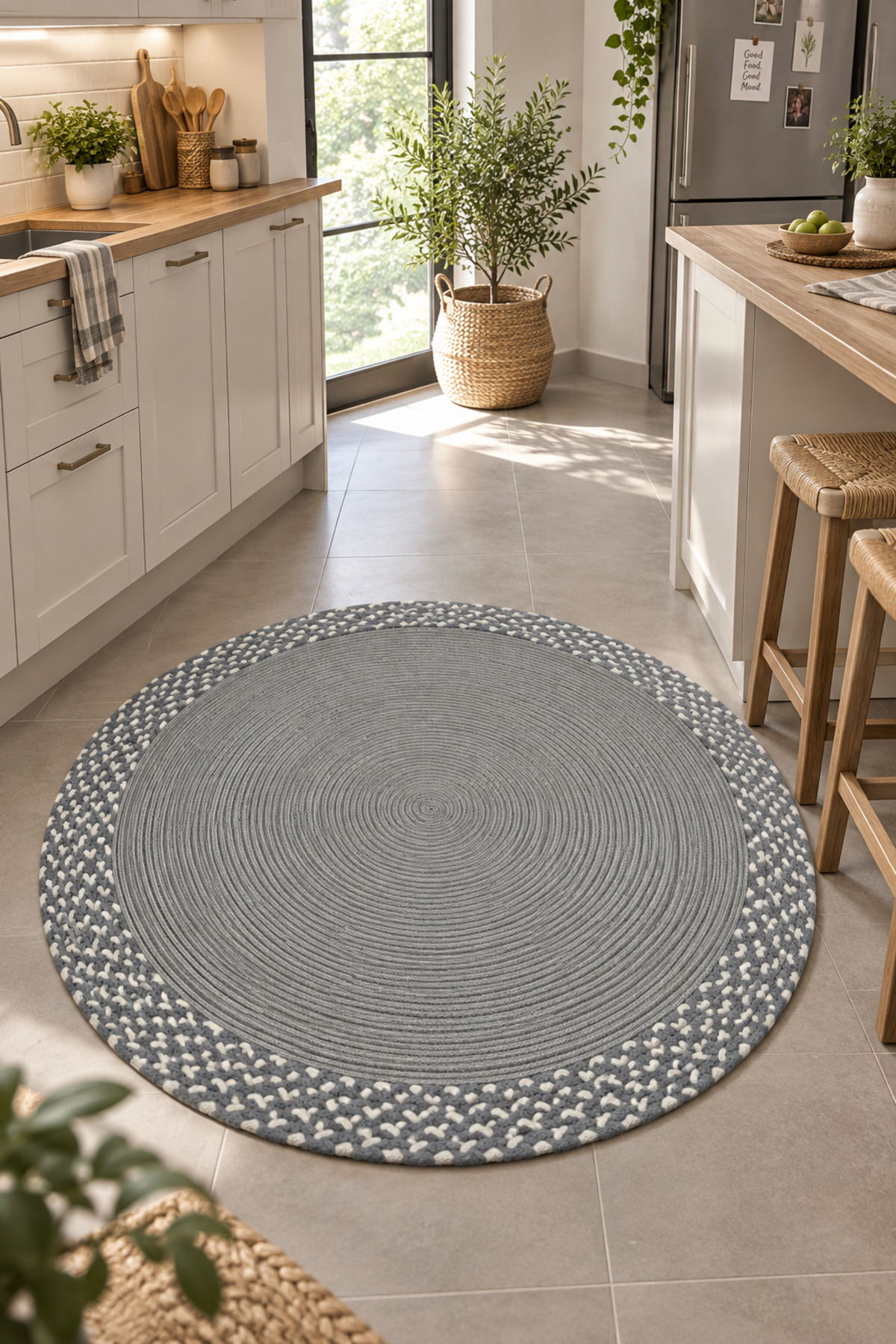Mio Bal Peteği Pamuklu Örgü Kilim, Modern Bohem Dekoratif El İşçiliği Kilim, El Örgüsü ,Salon, Yatak Odası, Antre ve Koridor Halı Kilim Yolluk Hediyelik Ev Eşyası - Görsel 11