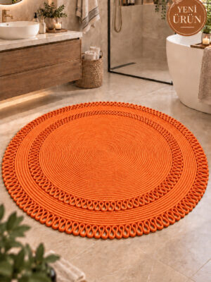 Alessa Doğal Yuvarlak Hasır Jüt Kilim Dekoratif Örgü Kilim – Modern Bohem Tasarım, Şık ve Doğal Görünüm, Salon, Mutfak ve Antre Kullanımı Desenli, Dekoratif, Kilim, Salon Çeyizlik, Hediyelik - Görsel 5