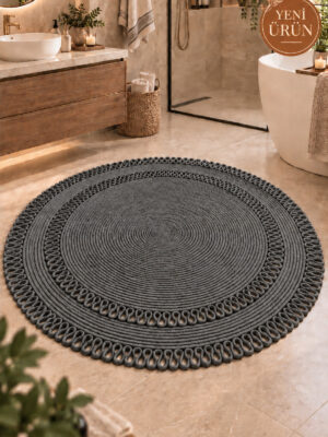 Alessa Doğal Yuvarlak Hasır Jüt Kilim Dekoratif Örgü Kilim – Modern Bohem Tasarım, Şık ve Doğal Görünüm, Salon, Mutfak ve Antre Kullanımı Desenli, Dekoratif, Kilim, Salon Çeyizlik, Hediyelik - Görsel 39