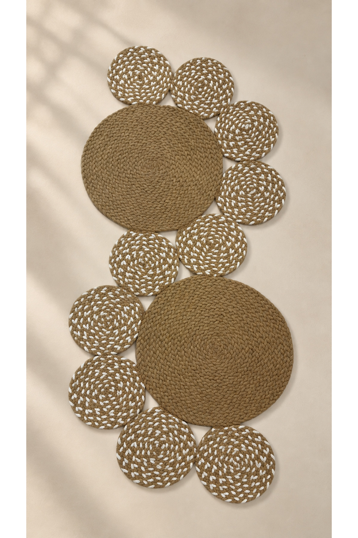 Miora Yılan Model Bal Peteği Pamuklu Örgü Kilim, Modern Bohem Dekoratif El İşçiliği Kilim, El Örgüsü ,Salon, Yatak Odası, Antre ve Koridor Halı Kilim Yolluk Hediyelik Ev Eşyası - Görsel 12